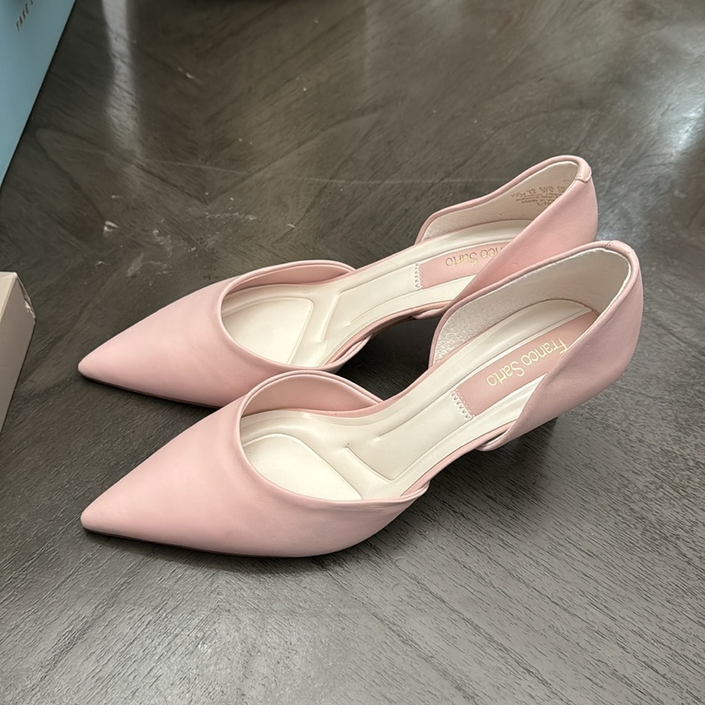 FRANCO SARTO Trix Pumps Women's Shoes In Pink Leather - Picture 6 of 7